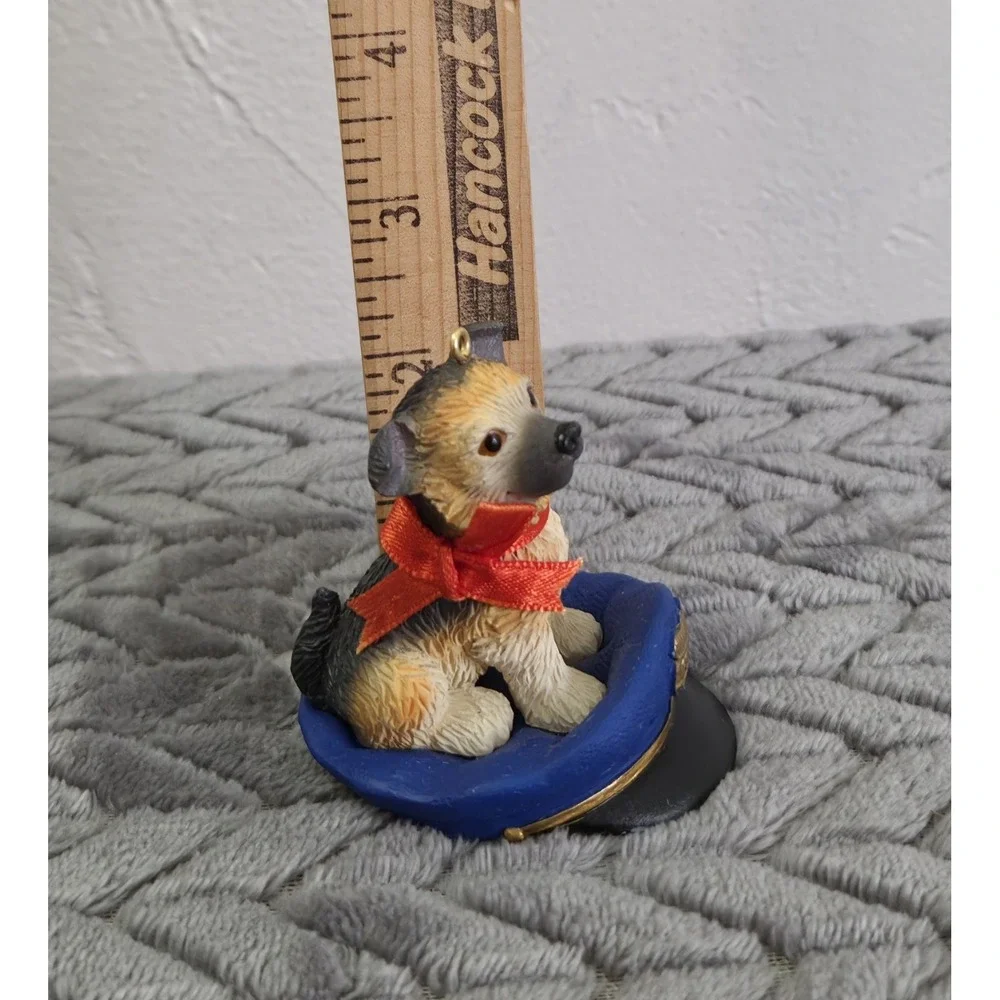 American Greetings Police Officer Puppy Sit On Hat 2007 Ornament Law Enforcement